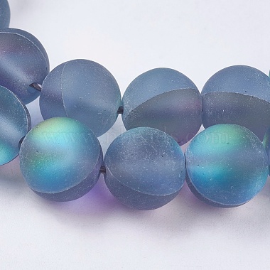 Chapelets de perles en pierre de lune synthétique(G-E468-G02-8mm)-3