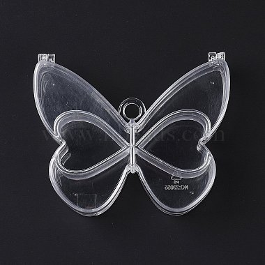 Clear Butterfly Plastic Beads Containers