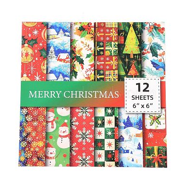 Christmas Pattern Scrapbooking Paper Pads Set(STIC-C010-34A)-3