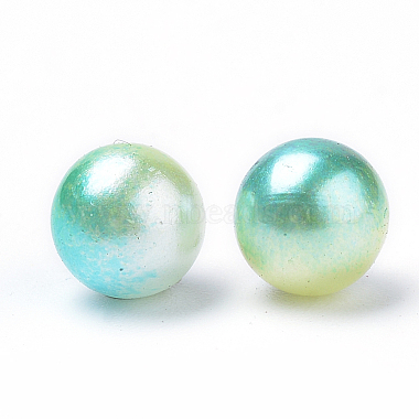 Rainbow Acrylic Imitation Pearl Beads(OACR-R065-5mm-03)-2