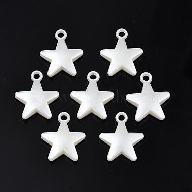 Creamy White Star ABS Plastic Pendants