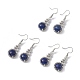 Natural Lapis Lazuli Gourd Dangle Earrings with Crystal Rhinestone(EJEW-A092-04P-10)-4