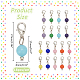 18Pcs 9 Colors Cat Eye Pendant Locking Stitch Markers(HJEW-AB00637)-2