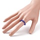 Lampwork Evil Eye & Glass Beaded Stretch Finger Ring for Women(RJEW-JR00483-01)-3