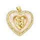 Mother's Day Brass Micro Pave Clear Cubic Zirconia Pendants(FIND-Z041-21C)-1