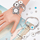6Pcs 6 Style Alloy Interchangeable Snap Link Cuff Bangles & Charm Bracelets Settings(DIY-DR0001-06)-3
