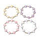 4Pcs 4 Colors Shell Shape Plastic Stretch Bracelets(BJEW-JB10342)-1