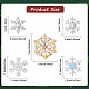 Anattasoul 5 paires 5 style exquis flocon de neige de noël boucles d'oreilles en zircone cubique(EJEW-AN0002-39)-2