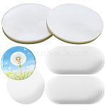 240Pcs Transparent Plastic Film for Badge, Flat Round, Clear, 70x0.05mm(DIY-CP0013-95)