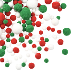3 sets Polyester Ball Decoration, Pom Pom Ball, For DIY Craft, Dark Green, 10~30mm
, about 130pcs/set(DIY-SC0031-26A)