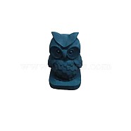 Natural Obsidian Ornament Home Desktop Decoration Craft, Owl, 60mm(PW-WG52939-01)