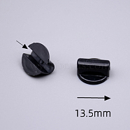 Plastic Base Buckles, Hair Findings, for DIY Hair Tie Accessories, Black, 13.5mm, Inner Diameter: 3x5mm(OHAR-PW0001-210C-01)