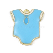 Alloy Enamel Pendants, Golden, Clothes, 28x23x3mm, Hole: 2mm(ENAM-D061-01B-01)