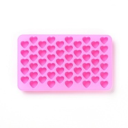Silicone Molds, Resin Casting Molds, For UV Resin, Epoxy Resin Jewelry Making, Heart, Pink, 182x109x12mm(X-DIY-G009-19B)