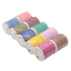 Faux Suede Cord, Faux Suede Lace for Jewelry Making, Mixed Color, 2x1mm, 10rolls/batch, about 3.28 yards(3m)/roll(LCW-N001-01)