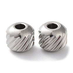 201 Stainless Steel Spacer Beads, Rondelle, Stainless Steel Color, 5x4.6mm, Hole: 1.5mm(STAS-K259-14B-P)