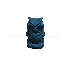 Natural Obsidian Ornament Home Desktop Decoration Craft, Owl, 60mm(PW-WG52939-01)