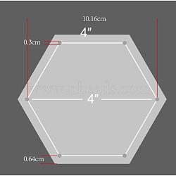 Acrylic Transparent Pressure Plate, Quilting Template, Hexagon, BurlyWood, 99.5x114.5x2.5mm, Hole: 3mm(DIY-WH0158-46D)