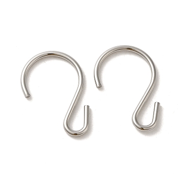 304 Stainless Steel S-Hook Clasp, Stainless Steel Color, 32x22.5x2mm