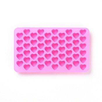 Silicone Molds, Resin Casting Molds, For UV Resin, Epoxy Resin Jewelry Making, Heart, Pink, 182x109x12mm