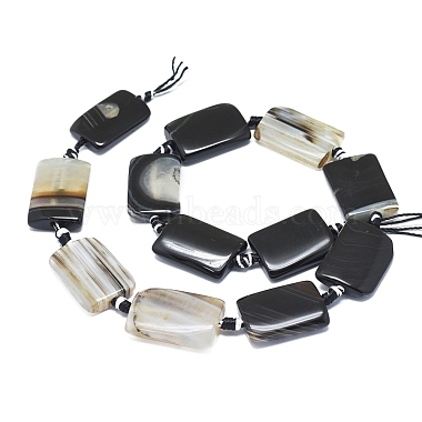 Natural Banded Agate/Striped Agate Beads Strands(G-L544-043)-3