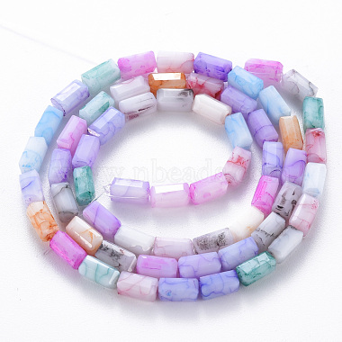 Opaque Baking Painted Crackle Glass Beads Strands(X-EGLA-T008-18I)-2