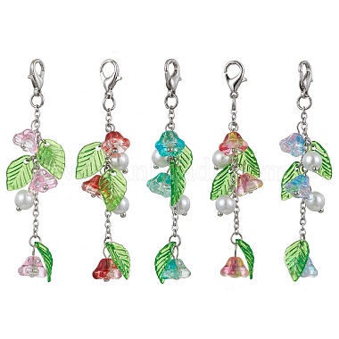 Mixed Color Flower Acrylic Pendant Decorations