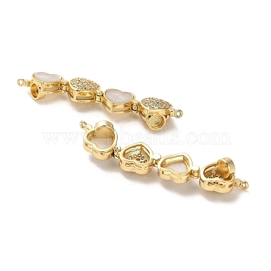 Valentine's Day Brass Micro Pave Clear Cubic Zirconia Connector Charms(KK-K355-39G)-2