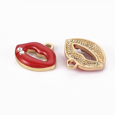 Golden Plated Alloy Enamel Pendants(ENAM-T009-91A-RS)-2