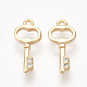 Brass Cubic Zirconia Charms(KK-S350-366)-1