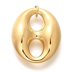 PVD Vacuum Plating 304 Stainless Steel Pendants, with 201 Stainless Steel Jump Ring, Oval Charm, Real 18K Gold Plated, 32x27.5x9mm, Hole: 5mm(STAS-U035-41G-02)