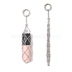 304 Stainless Steel Macrame Pouch Empty Stone Holder Pendant Decorations, with Alloy Spring Ring Clasps, Platinum & Stainless Steel Color, 145~165mm(SA-CJCA03-02)