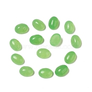 Natural Malaysia Jade Dyed Cabochons, Flat Back Oval, 8x6x3~4.5mm(X-G-G994-A02-02)