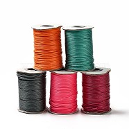 Waxed Polyester Cord, for Jewelry Making, Round, Mixed Color, 1.5mm, 100 yards/roll(YC-C002-01)