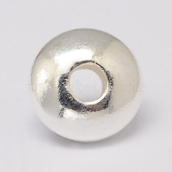925 Sterling Silver Spacer Beads, Saucer Beads, Silver, 7x3.5mm, Hole: 2mm(STER-K021-03S-7mm)