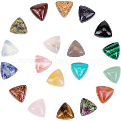 Natural & Synthetic Mixed Stone Cabochons, Triangle, 9.5~10x10x5.5mm, 36pcs/box(G-NB0001-28)