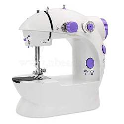 202 Portable Household Electric Mini Sewing Machine, 2-Speed Adjustment Sewing Machine, with Light, US Plug, White, 8-1/4 inch(21cm)(AJEW-E034-80)
