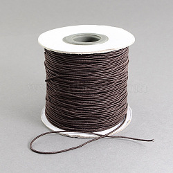Round Elastic Cord, with Nylon Outside and Rubber Inside, Coconut Brown, 1.2mm, about 109.36 yards(100m)/roll(EC-R001-1.2mm-025A)