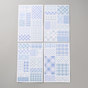 Paper Self Adhesive Stickers for DIY Scrapbooking, Photo Album Decoration, Alice Blue, 160x105x0.1mm