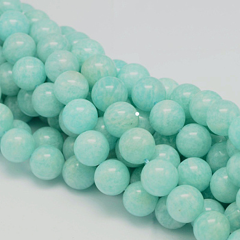 Round Natural Peru Amazonite Bead Strands, 6mm, Hole: 1mm, about 62~65pcs/strand, 15 inch