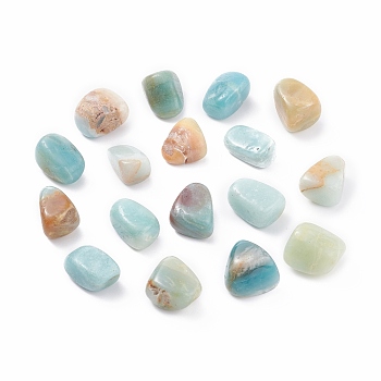 Natural Flower Amazonite Beads, Healing Stones, for Energy Balancing Meditation Therapy, Tumbled Stone, Vase Filler Gems, No Hole/Undrilled, Nuggets, 20~35x13~23x8~22mm