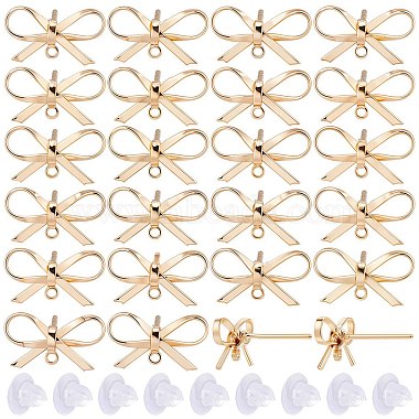 20Pcs Brass Stud Earring Findings(KK-SC0003-92)-1