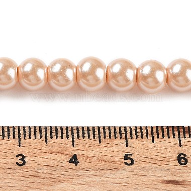 Baking Painted Pearlized Glass Pearl Round Bead Strands(HY-Q003-6mm-18)-5