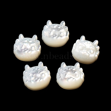 Floral White Cattle White Shell Beads