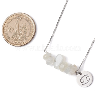 Natural White Moonstone Chip & Constellation Pendant Necklaces(NJEW-JN05084-04)-3