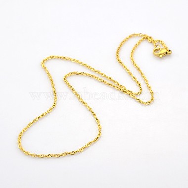 304 Stainless Steel Double Link Chain Necklaces for Men(STAS-O050-02G)-2