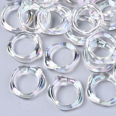 Transparent Resin Finger Rings(X-RJEW-T013-001-E02)-2