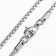 304 Stainless Steel Box Chain Necklaces(NJEW-L450-05P)-1