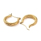 Ion Plating(IP) 304 Stainless Steel Twist Rope Hoop Earrings for Women(EJEW-A104-07G)-2