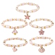 natürlichen Rosenquarz Perlen Armbänder(BJEW-JB09468)-1